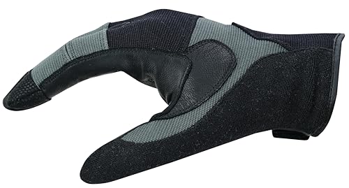 ONETAC Tactical Kevlar Liner Cut Resistant Duty Patrol Search Operator Gloves Touchscreen Compatible (Gray/Black, Medium)