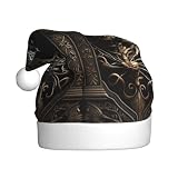 Gorros de Navidad Gorro de Papá Noel para Navidad, Año Nuevo, fiesta de vacaciones, (calaveras amante día de los muertos gótico)