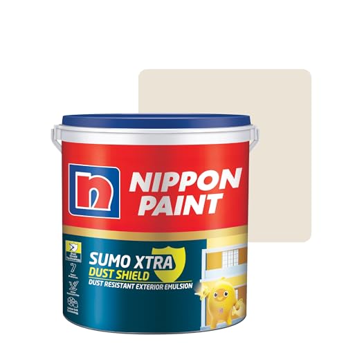 Image of Nippon Paint Sumo Xtra Dust Shield Exterior Emulsion (20L, Intimate White) - Dirt Pickup Resistant, Colour-Lock, Water Resistant, Low VOC Wall Paint for Exterior Masonry Surfaces - 20 Litre
