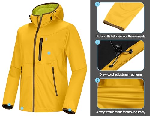 Softshelljacke Herren von Little Donkey Andy für Outdoor-Aktivitäten