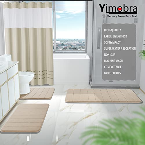 image for Yimobra Memory Foam Bath Mat Large Size, 55.1x 24, Soft and Comfortabl