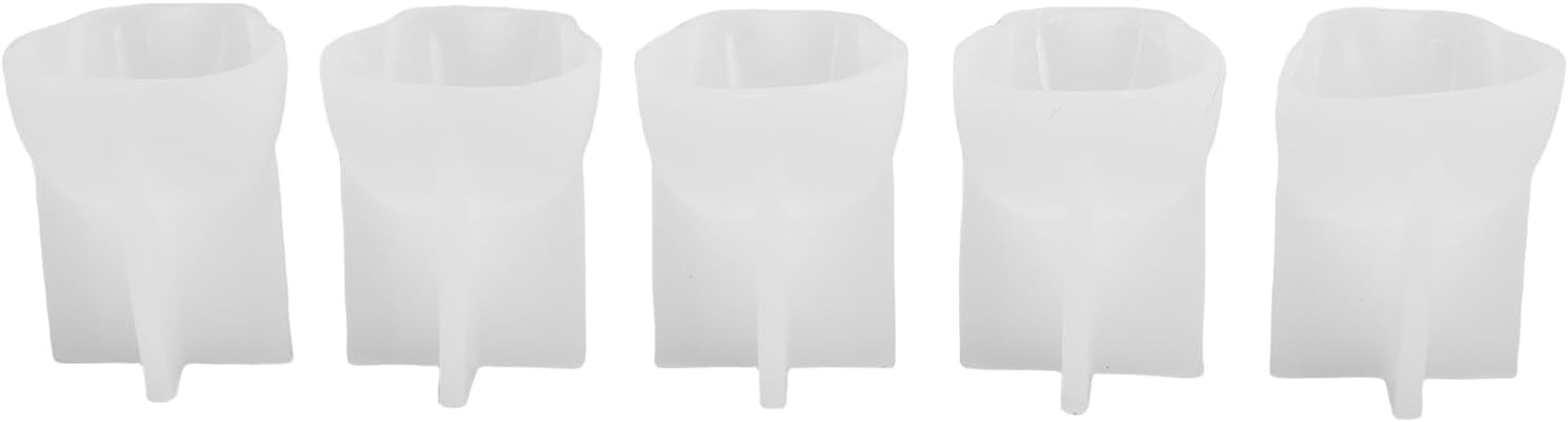 AUNMAS Cat Shaped Silicone Baking Forms 5-Pack, 3D Dessert Makers Microwave and Freezer Safe for Easy Release Pudding Chocolate Cake, 90x80x90mm