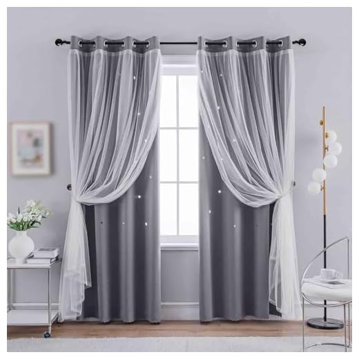 Anytime 2 Panels Star Blackout Curtains