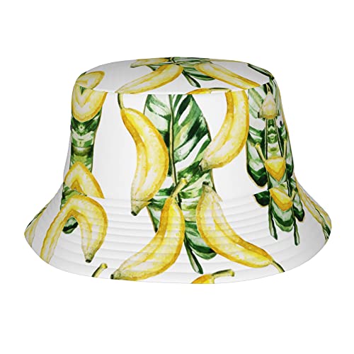 Bananas Bucket Hat For Women Men, Outdoor Sun Fishing Hat, Cute Fisherman Cap, Summer Beach Trendy Headwear #TOP30