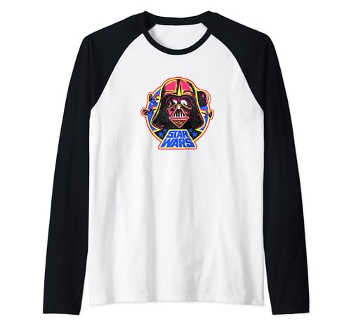 T-shirt Star Wars Darth Vader homme t-shirt raglan baseball imprimé Death Star néon