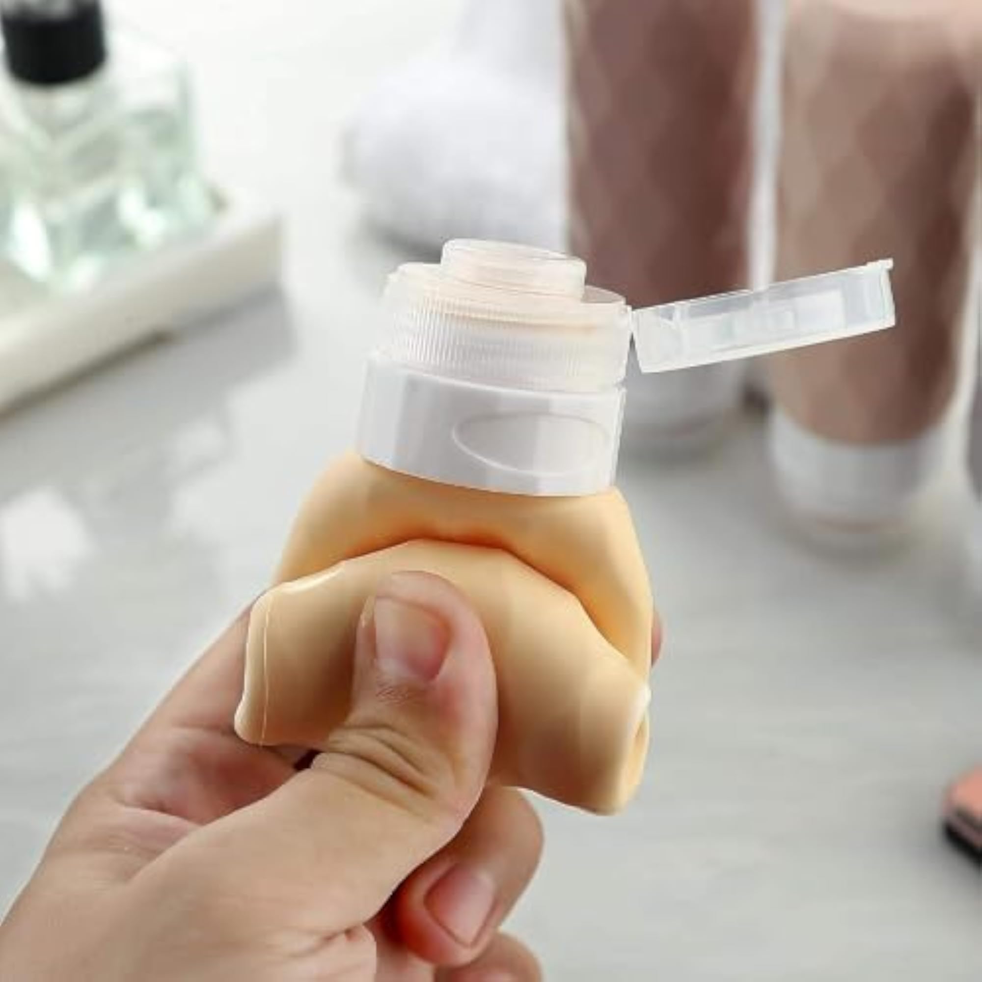 60ml Refillable Silicone Travel Bottle with Flip Cap