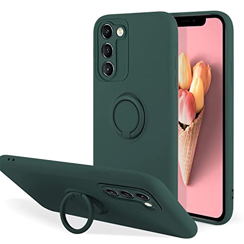 Ueebai Case For Samsung Galaxy A54 5G, Slim Liquid Silicone Phone Case With 360 Rotatable Ring Holder Kickstand Wtih Magnetic Car Mount Shockproof Tpu Bumper Case Cover - Army Green #TOP1