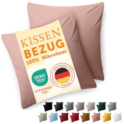 Blumtal Kissenbezug 40 x 40, 2 Stück - Oeko-TEX zert. Kissenbezüge 100{5240aeeb99a573f5f44095ee5b7ba389594af21c541bd863015c12ea7651b661} Mikrofaser in extra weich & waschmaschinenfest - Bezug Kissen 40x40 Rosa Blumtal Kissenbezug 40 x 40, 2 Stück - Oeko-TEX zert. Kissenbezüge 100{5240aeeb99a573f5f44095ee5b7ba389594af21c541bd863015c12ea7651b661} Mikrofaser in extra weich & waschmaschinenfest - Bezug Kissen 40x40 Rosa