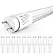 Sunco Lighting 10 Pack 4FT T8 LED Tube, 18W=40W Fluorescent, Clear Cover, 4000K Cool White, Single Ended Power (SEP), Ballast Bypass, Commercial Grade - UL & DLC Listed