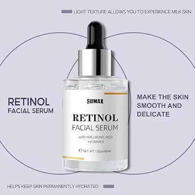 SUMAX Retinol Facial Serums With Hyaluronic Acid Vitamin C Retinol Serum For Face Anti-Aging Face Serum Moisturizer for Women and Men