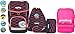Produktbild ergobag cubo LUMI-Edition WellenreitBär Schulranzen-Set 5tlg. + Regencape Pink