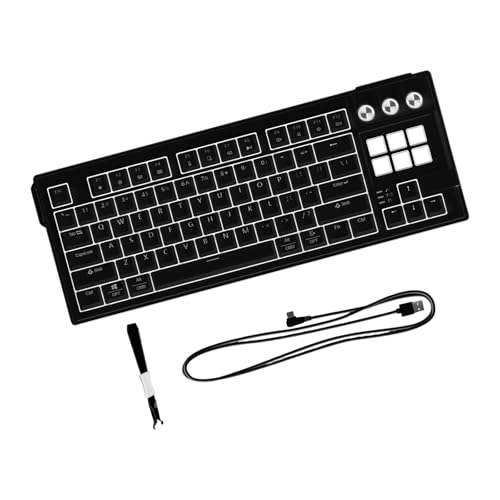 Clavier mécanique tactile rouge switch silencieux écran LCD avec 3 encodeurs rotatifs RVB