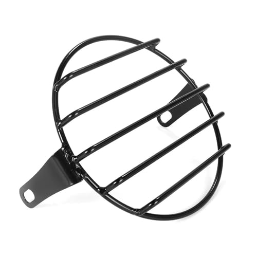 Grille Phare Moto Universel Noir Métal - Couvercle Lampe Vintage Moto