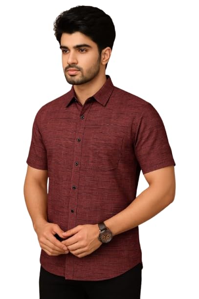 FIVE STAR FASHION Men's Khadi Cotton Half Sleeve Casual Shirt | Lightweight Breathable Summer Shirt for Men | Regular Fit ... - Review, Price and Buying Guide