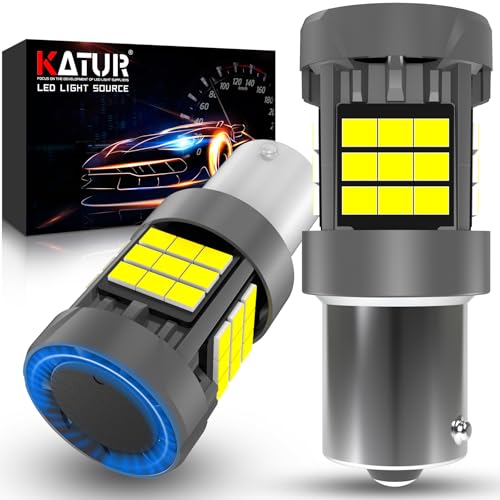 KATUR Lampadina PY21W 1156 BAU15S LED, Canbus 500% luminosità 3000LM 6000K Bianco Xeno con Ventola di Raffreddamento Lampadine LED 7507 Luci di Retromarcia Luci Freno Indicatori di Direzione, 2PCS