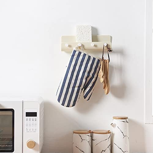Coat Rack Hanging Key Rack U Type Hook Household Door Hanging Wall Storage Porch Entry Wall Without Perforation of The Frame Wall Mounted Coat Rack (A)