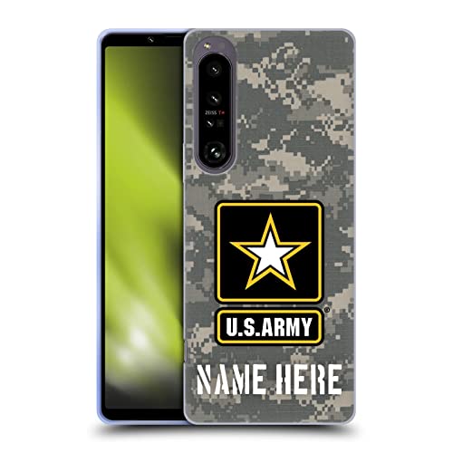 Head Case Designs sous Licence Officielle U.S. Army Coutume Personnalisé Nom du Pochoir De Camouflage Uniforme De Soldat Militaire Coque en Gel Doux Compatible avec Sony Xperia 1 IV