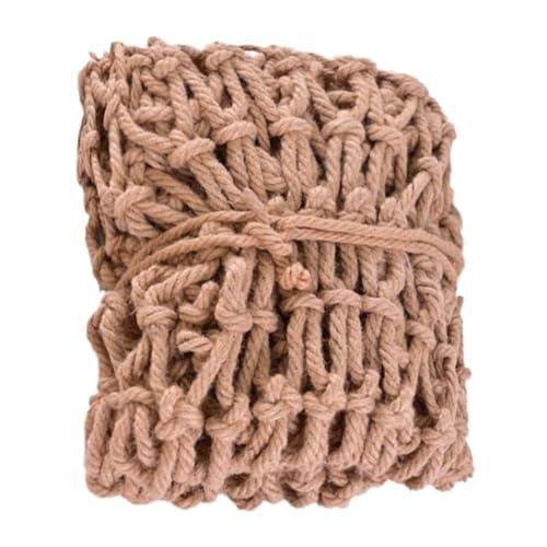 ZREVSB Hemp Rope Climbing Net Nature Jute Craft Child Safety Wall Decoration Garden Balcony Stair Protection Fence(Dia 4mm Mesh 10cm)