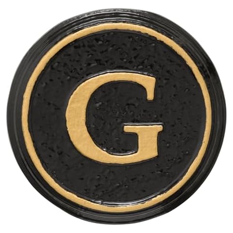 Whitehall Personalized Front Door Monogram for Colonial Wall Mailbox, Used for House Mailbox. Black/Gold Cover