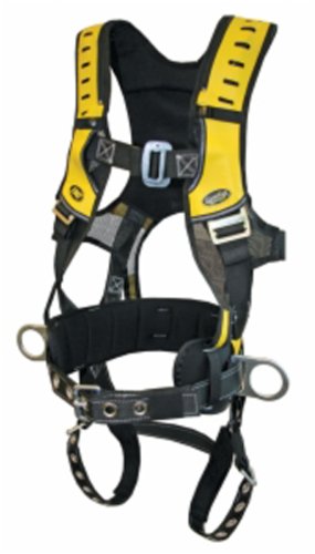 Guardian Fall Protection 193012 Construction Premium Edge Harness with Pass-Thru Chest Buckle, Waist Tounge Buckle and Leg Tounge Buckles, XXL