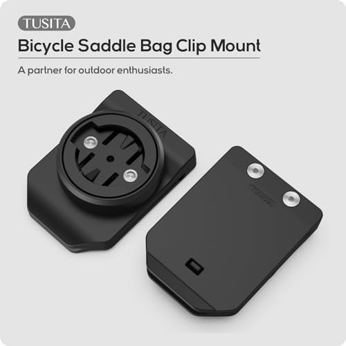 TUSITA Suporte de clipe para bolsa de selim de ciclismo (compartimento grande) compatível com Garmin