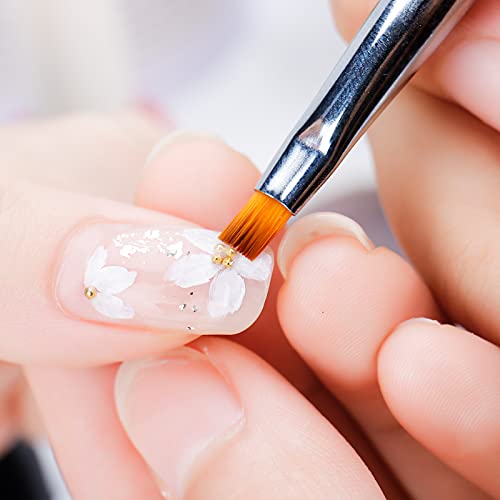 Ownsig 5Pcs Nail Art Liner Brushes With Resin Nail Art Palette, U Shaped Nail Arm Rest Stand, Gel Polish Drawing Color Palette, Nail Dotting Pen, Nail Art Design Tool Set Valentine's Day Gift #TOP3