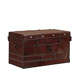 Household Essentials Steamer Classic Storage Trunk, Red, Large