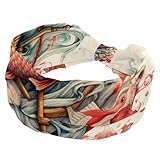 Breite Stirnbänder für Frauen, rutschfestes Turban-Stirnband, bequeme geknotete Haarbänder,...