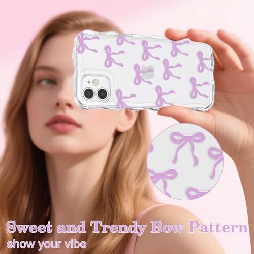 Coque iPhone 11 antichoc vague bouclée protection violette silicone - 2