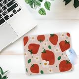 1 Pcs Pink Cute Strawberry Daisy Non Slip Rubber Mouse Pad for Home Office Desk Workspace Laptop Gifts for Women Girls Friends Leader
