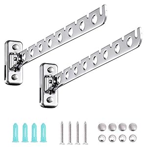 ASHOP Wand Wäschebügel Kleiderbügel Rack 2 Stück