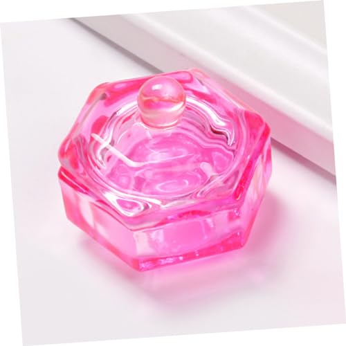 2 piezas de platillos de vidrio para monómero de uñas miniatura 5