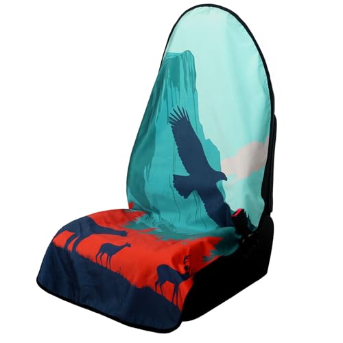 Image of Waterproof Car Seat Cover with Non-Slip Back - Portable Auto Seat Cushion Fit for Cars Truck SUV Seats - Universal Carseat Protector Great for Dog or Kid Outdoor Sport Activities(Bear & Bird)