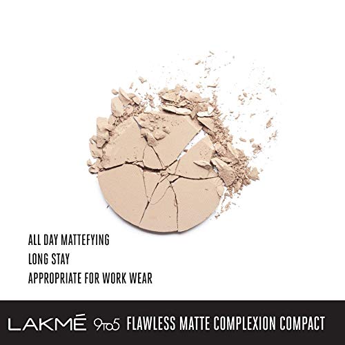 Image of Lakme Absolute Perfect Radiance Cream Skin lightening /Brightening Night Creme, 50g and 9 to 5 Flawless Matte Complexion Compact, Melon, 8g