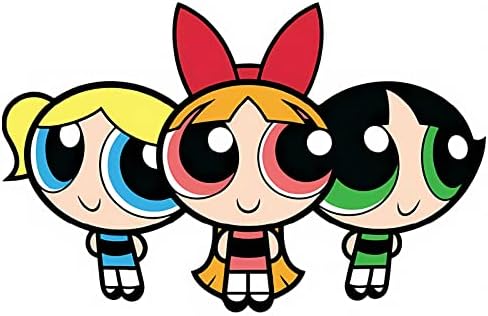 Three Powerpuff-Girl Car Sticker Funny Decal Vinyl Sticker for Cars/Laptops