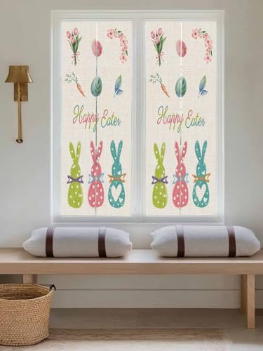 Película de privacidad para ventana Happy Easter 18x39 in multicolor miniatura 2