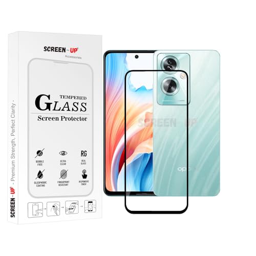 Image of ScreenUp Tempered Glass For Oppo A2 - Ultra Clear, 9H Scratch Resistant, Full Coverage, Easy Install Screen Protector