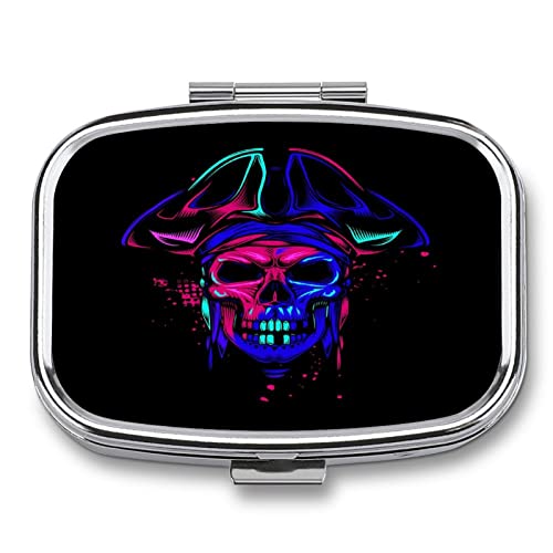 Scomparti Portapillole Sostitutive Capitano Teschio Colorato Centro Medico Portapillole Portatile Portapillole Medico Planner-2 Griglia