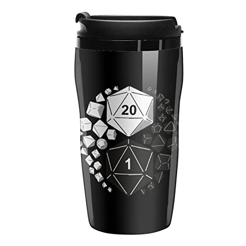 Dungeons and Dragons Yin Yang Coffee Tumbler Travel Mug Insulated Reusable Water Bottle with Lid Double Wall 250ml