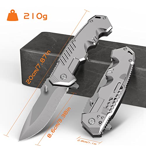 Tgood Folding Pocket Knife Gifts For Dad Men Him Grandpa From Daughter And Son - Birthday Gifts For Husband Boyfriend, Personalized Knife With Clip For Edc Outdoor Camping Hunting, Tactical, Survival #TOP2