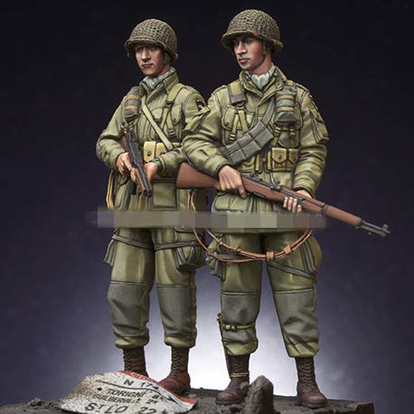 Figurines en résine 1/35 parachutistes US de la WW2 à peindre avec détails haute précision