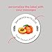 Emma Pink Studio Homemade Jam, Personalized Jam Packed with Love Labels for Gift, Handmande Items, Bakery Business Stickers, Homemade Party Favors, Various Sizes (Peach)