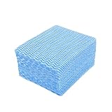 潔の夢 ダスタークロス 厚手 50枚 30x40cm カウンタークロス 不織布 ふきん 繰り返し使用の使い捨てには とても丈夫 家庭用 業務用 (ブルー)