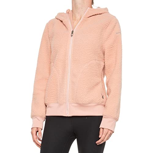Spyder Women's Lydia Sherpa Fleece Full Zip Hooded Jacket, Misty