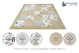 Medi Partners Koc do raczkowania Mata do zabaw 100% bawełna 120x120cm Wielofunkcyjny Gruby Miękki dla niemowląt