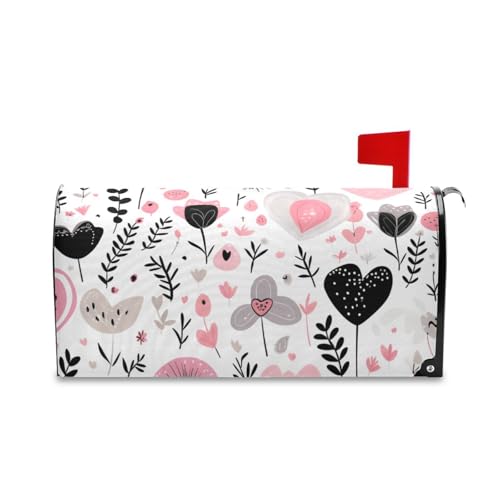 Little Fresh Lovely Hearts - Coperture per cassetta della posta di San Valentino per l'autunno, per San Valentino, 45,7 x 52,6 cm, Caja de correos