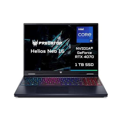 Acer Predator Helios Neo 16 PHN16-72-99FK Notebook Gaming, Processore Intel Core i9-14900HX, RAM 16 GB, 1024 GB SSD, Display 16" WQXGA IPS 240 Hz, NVIDIA GeForce RTX 4070 8 GB GDDR6, Windows 11 Home