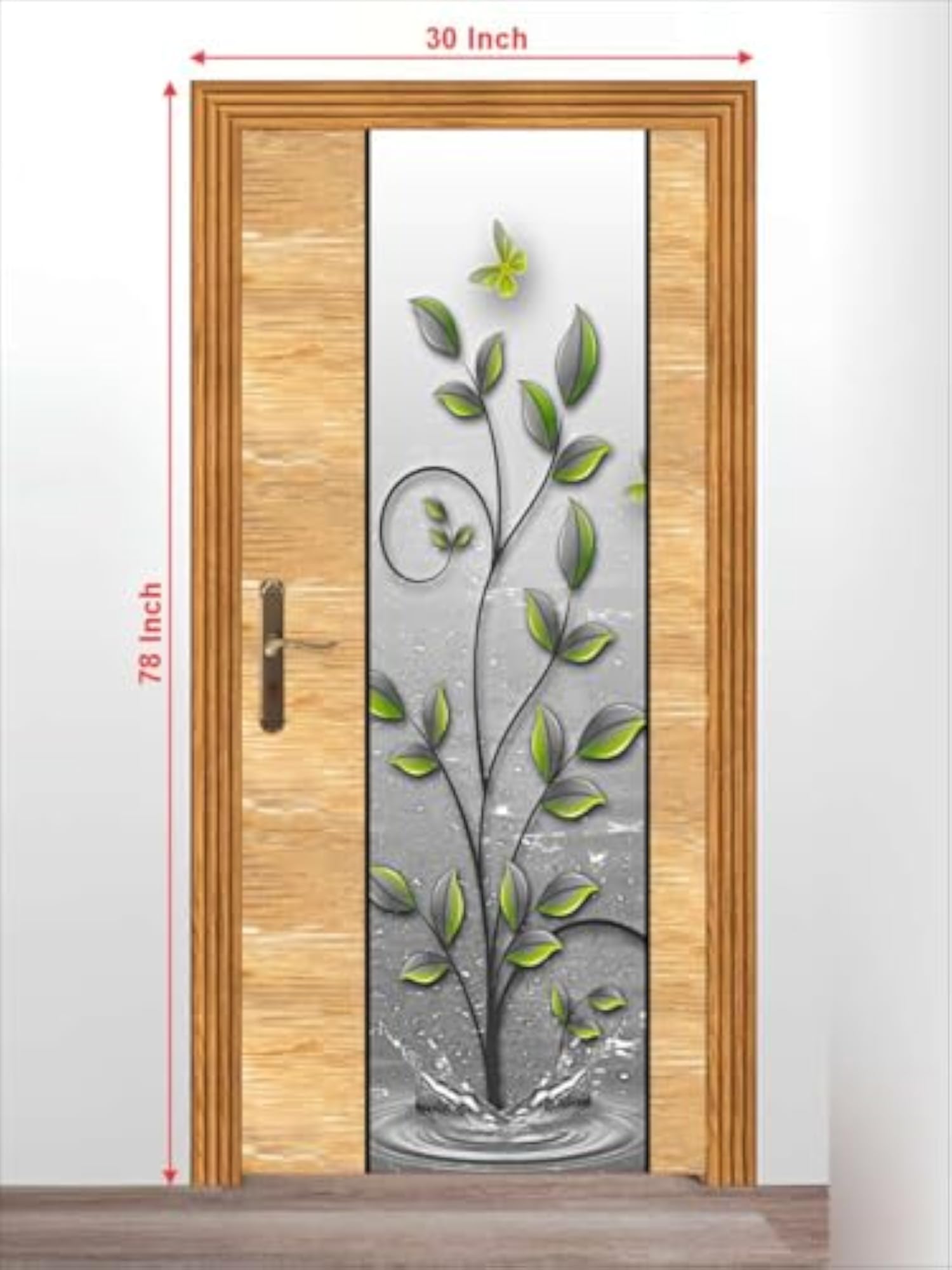 Self Adhesive Waterproof & Dustproof PVC Door Wallpaper