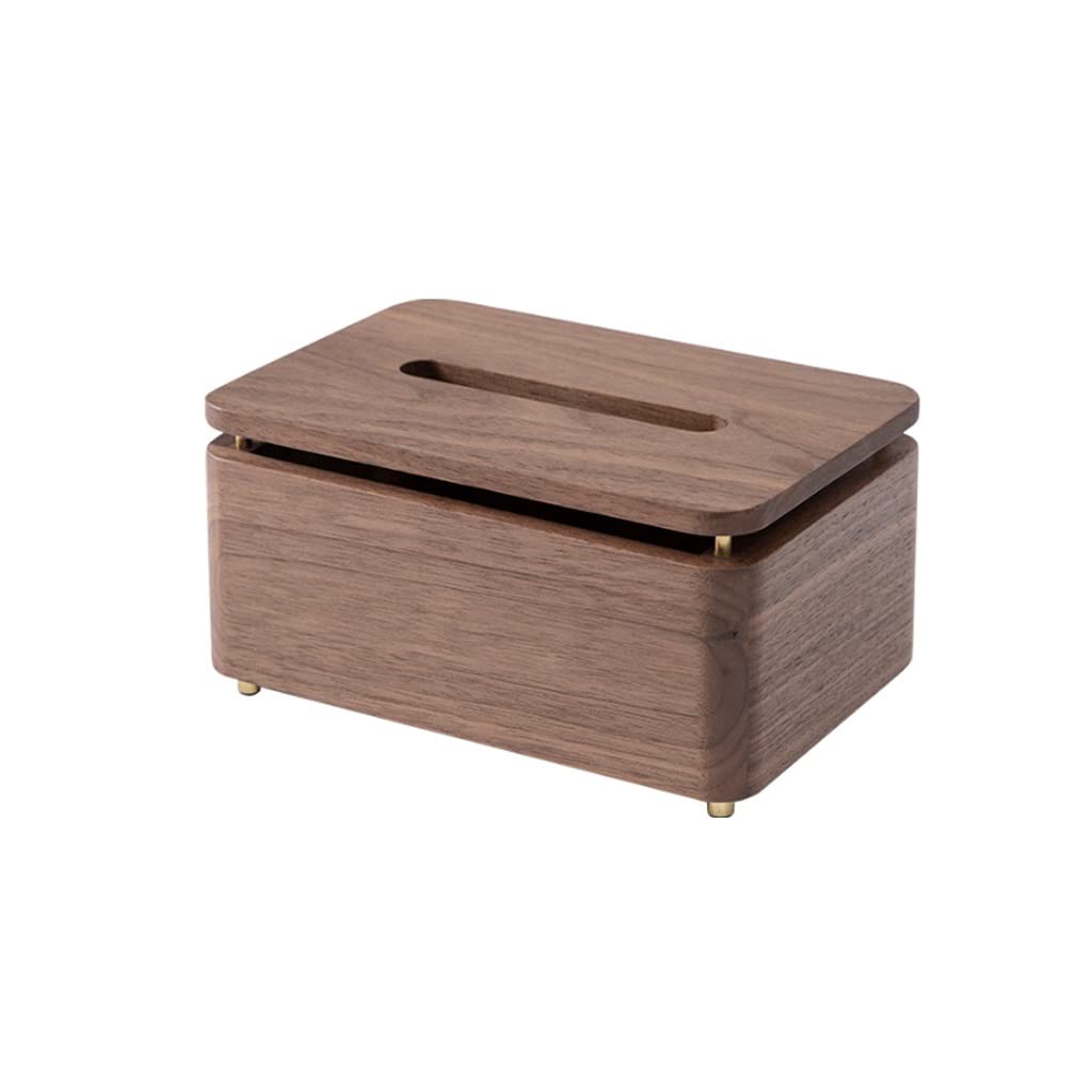 Boîte à mouchoirs en noyer noir distributeur de papier salon et bureau