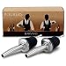 Professional Liquor Pourers Set of 2 by Barvivo - Classic Free Flow Bartender Bottle Pourer w/Tapered Spout, Fits Alcohol Bottles up to 1l. - Best for Pouring Wine, Spirits, Syrup and Olive Oil.